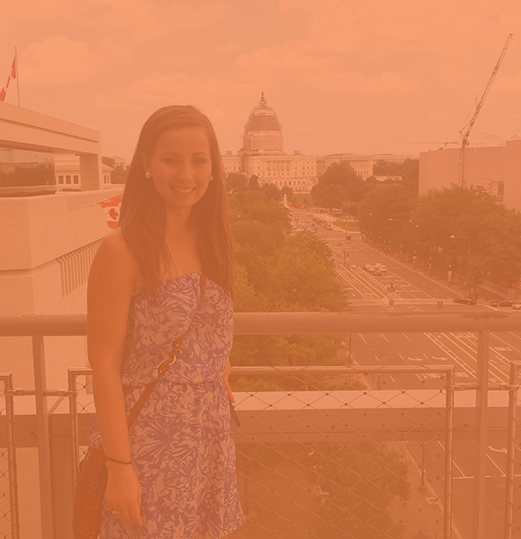 Female CALS student at the U.S. Capitol
