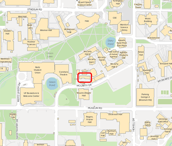 Campus map showing COLT Building 162
