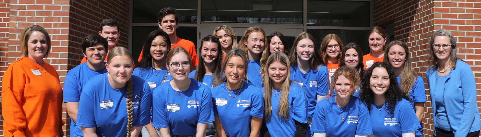 Faculty and students at an official campus visit